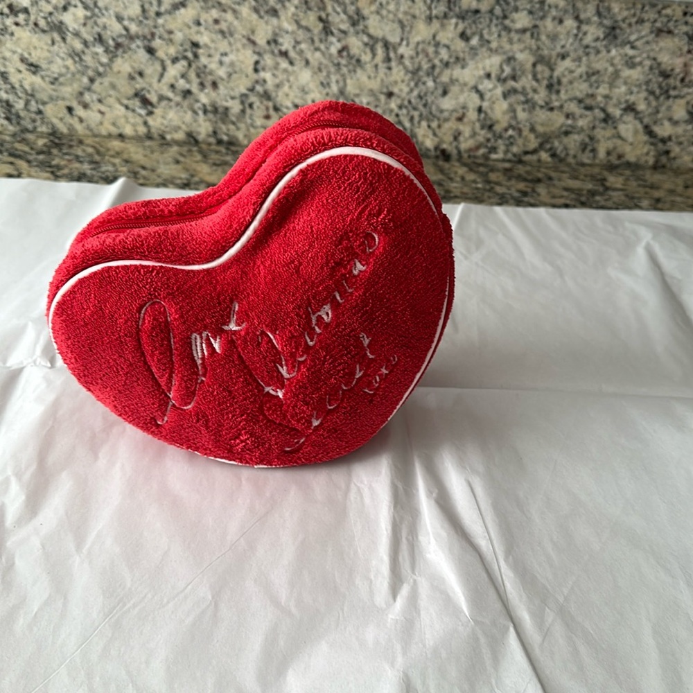 New without tag Victoria’s Secret cosmetic red velvet bag.